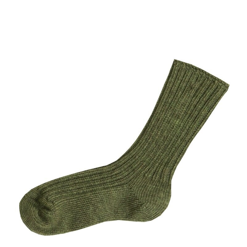 Joha Wollsocken olive melange