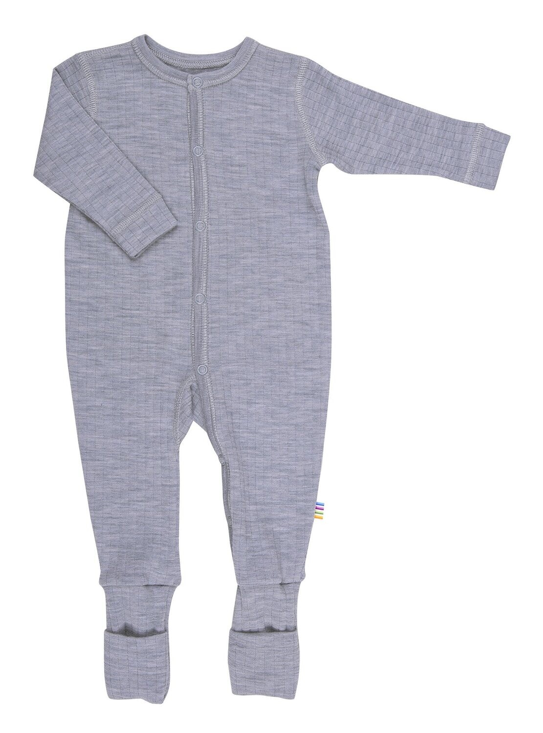 Baby Schlafanzug 100% Wolle grau