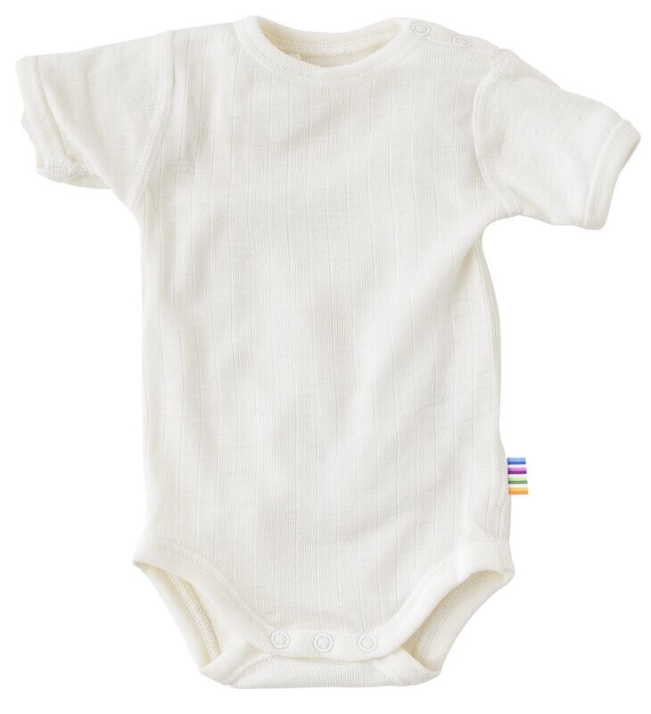 Baby Body kurz Arm Wolle creme