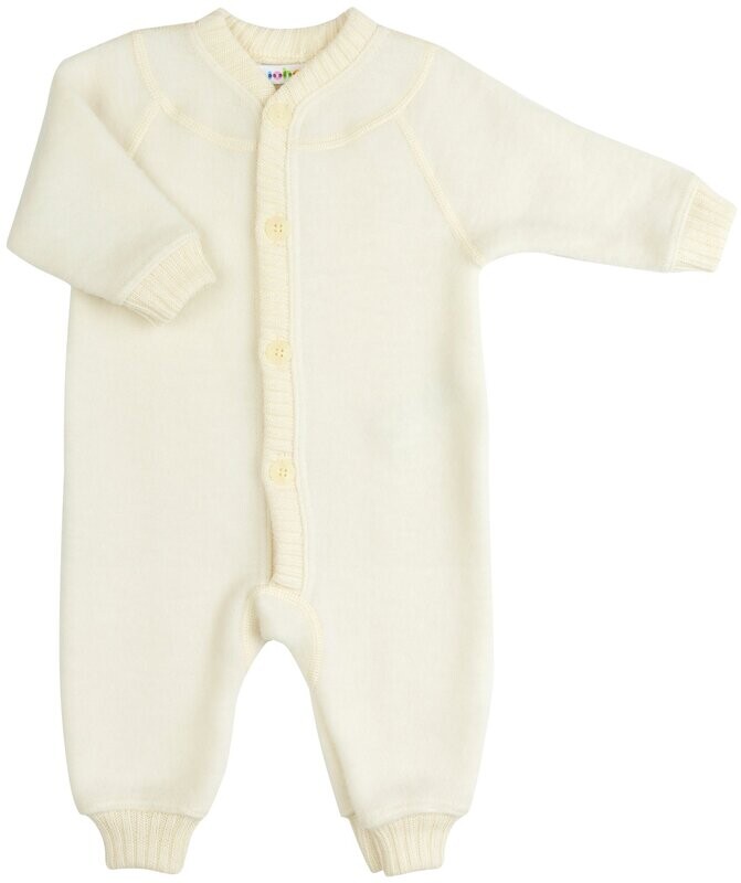 Baby Jumpsuit Wollfleece 100% Wolle creme
