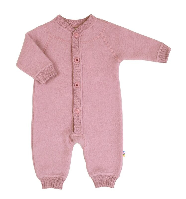 Baby Jumpsuit Wollfleece 100% Wolle rosa