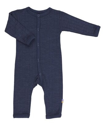 Baby Jumpsuit Wolle/Seide blau