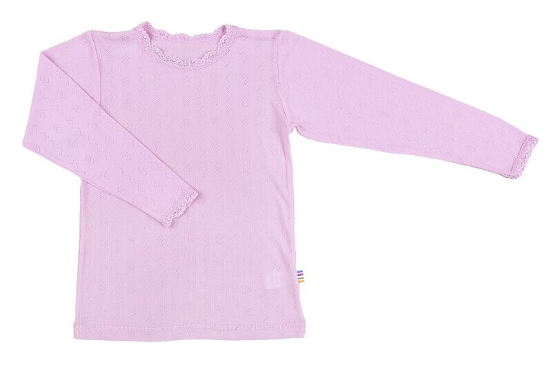Kinder Shirt lang Arm Ajours Muster Wolle/Seide rosa Kinder Shirt lang Arm Ajours Muster Wolle/Seide rosa