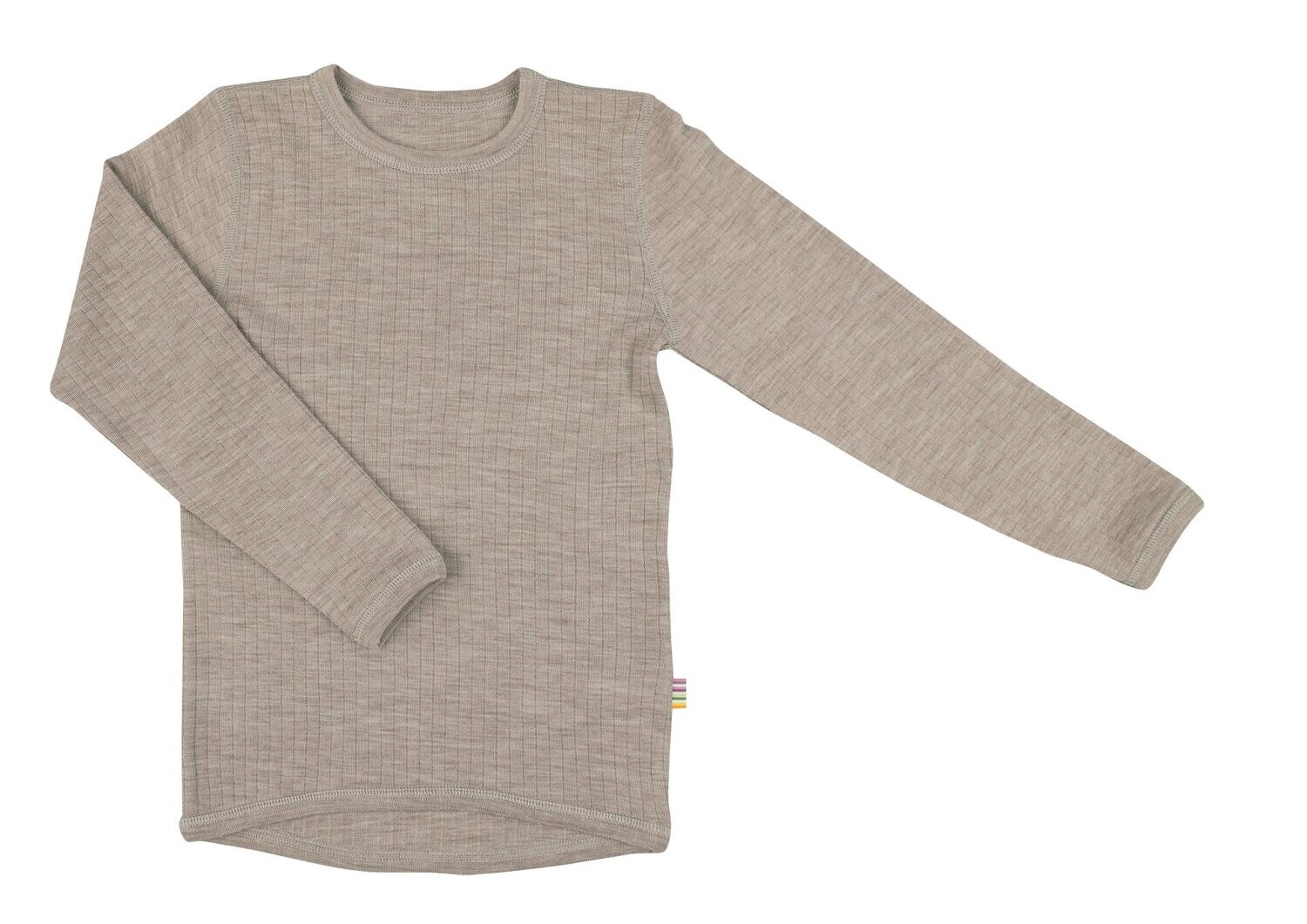 Kinder Shirt lang Arm 100%  Wolle sesam