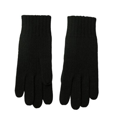 Damen Handschuhe 100% Wolle schwarz