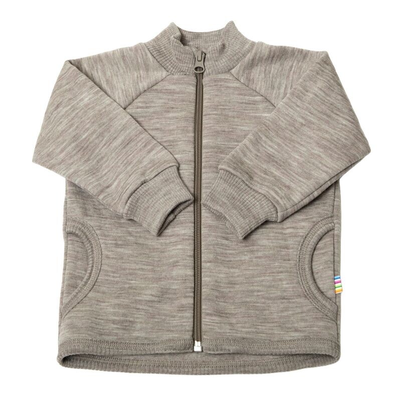 Joha Kinder Cardigan mit Reißverschluss Wolle sesam melange Joha Kinder Cardigan mit Reißverschluss Wolle sesam melange