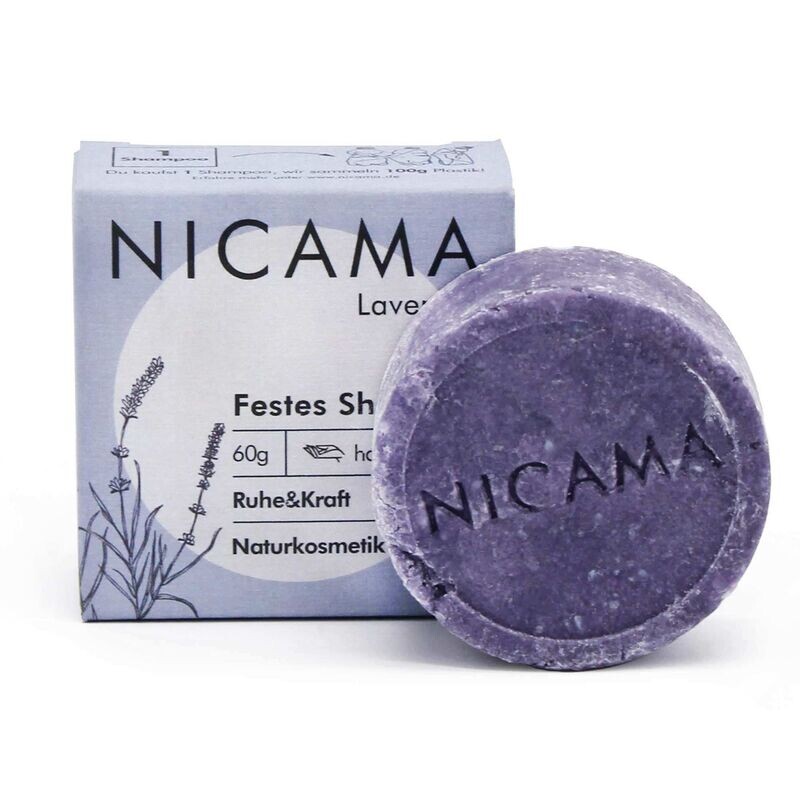 NICAMA - festes Shampoo Lavendel (50g) NICAMA - festes Shampoo Lavendel (50g)