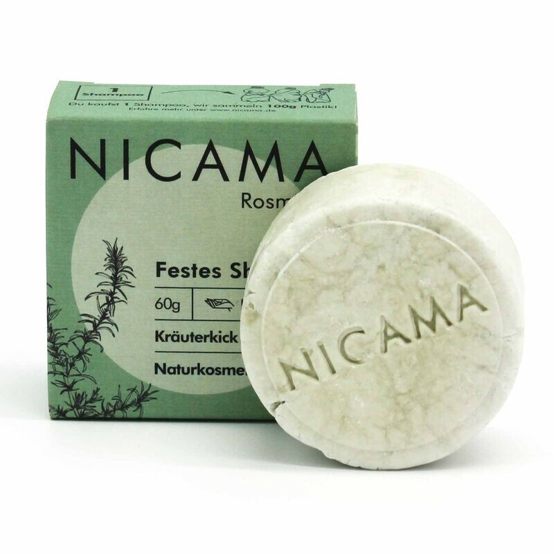 NICAMA - festes Shampoo Rosmarin (50g) NICAMA - festes Shampoo Rosmarin (50g)