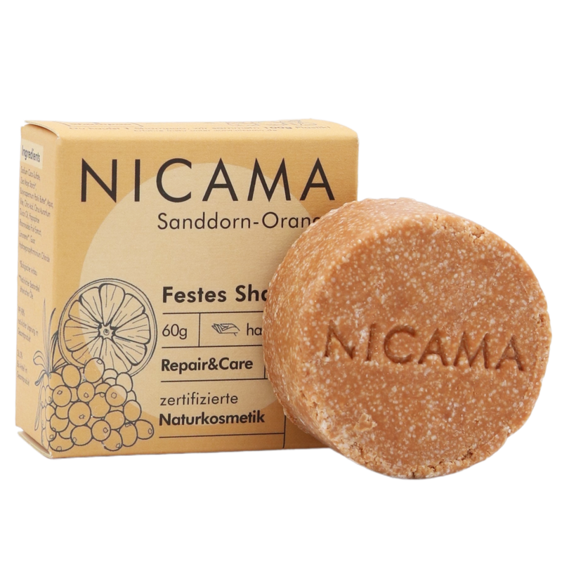 NICAMA - festes Shampoo Sanddorn Orange (50g) NICAMA - festes Shampoo Sanddorn Orange (50g)