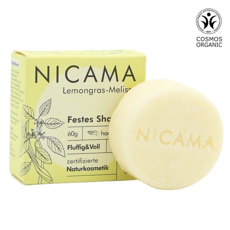 NICAMA - festes Shampoo Lemongras - Melisse (50g) NICAMA - festes Shampoo Lemongras - Melisse (50g)