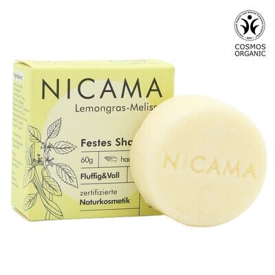 NICAMA - festes Shampoo Lemongras - Melisse (50g)
