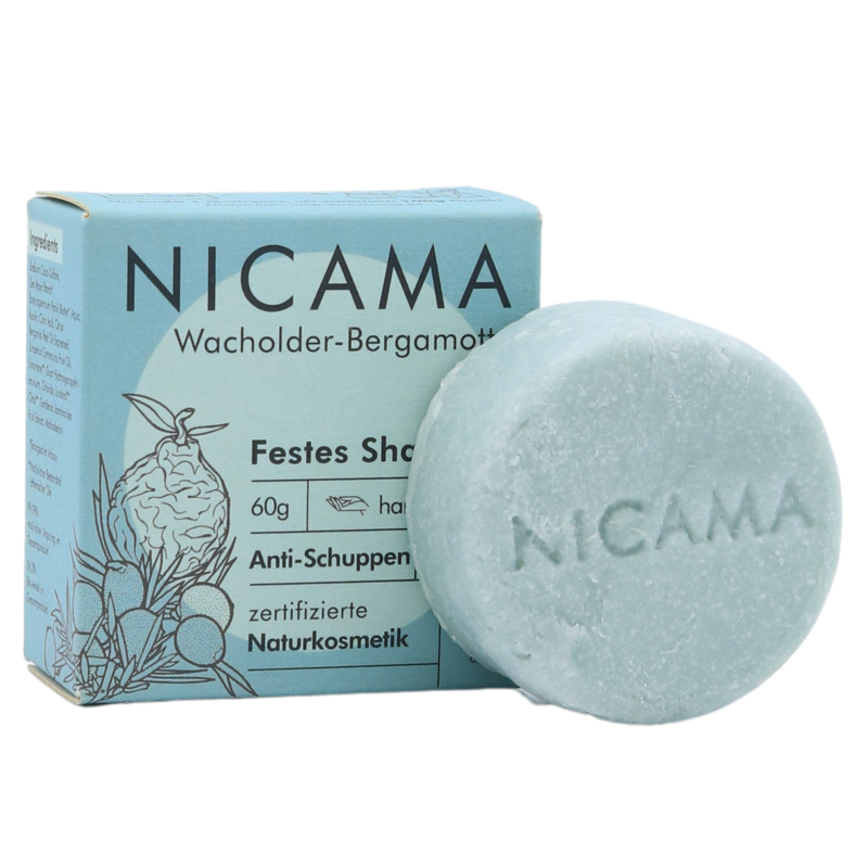 NICAMA - festes Shampoo Wacholder Bergamotte (50g)