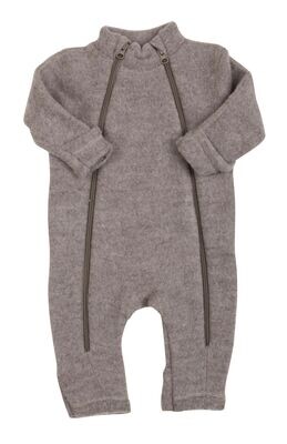 Baby Jumpsuit 2 in1 Wollfleece 100% Wolle sesam
