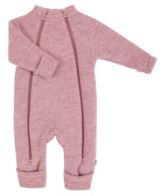 Baby Jumpsuit 2 in1 Wollfleece 100% Wolle rose