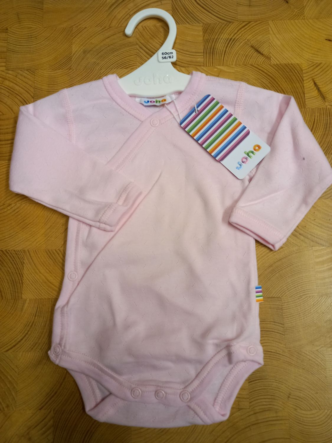 Wickelbody Baumwolle rosa Gr 56/62