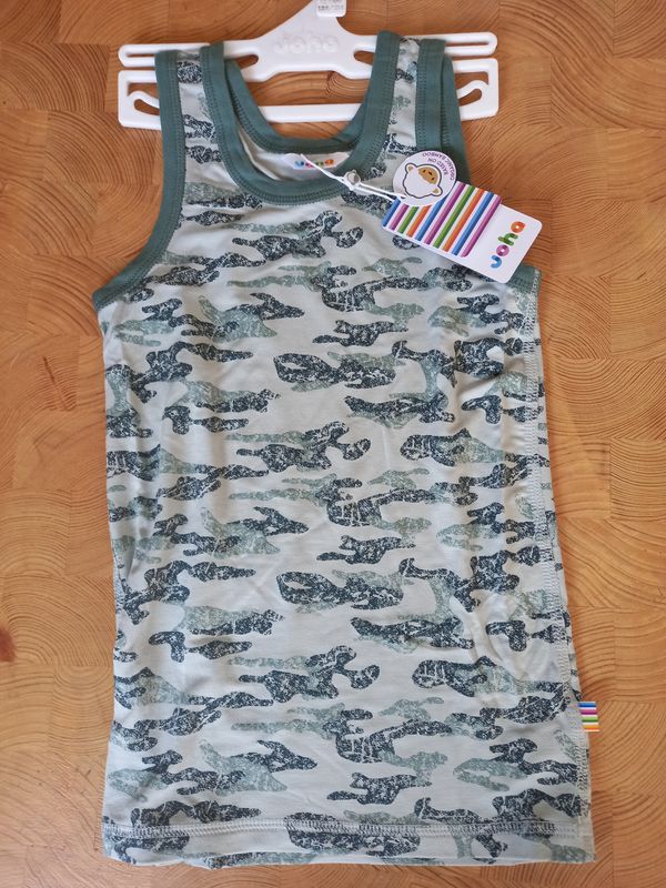 Kinder Unterhemd Bambus Muster Gr 128/134 Kinder Unterhemd Bambus Muster Gr 128/134