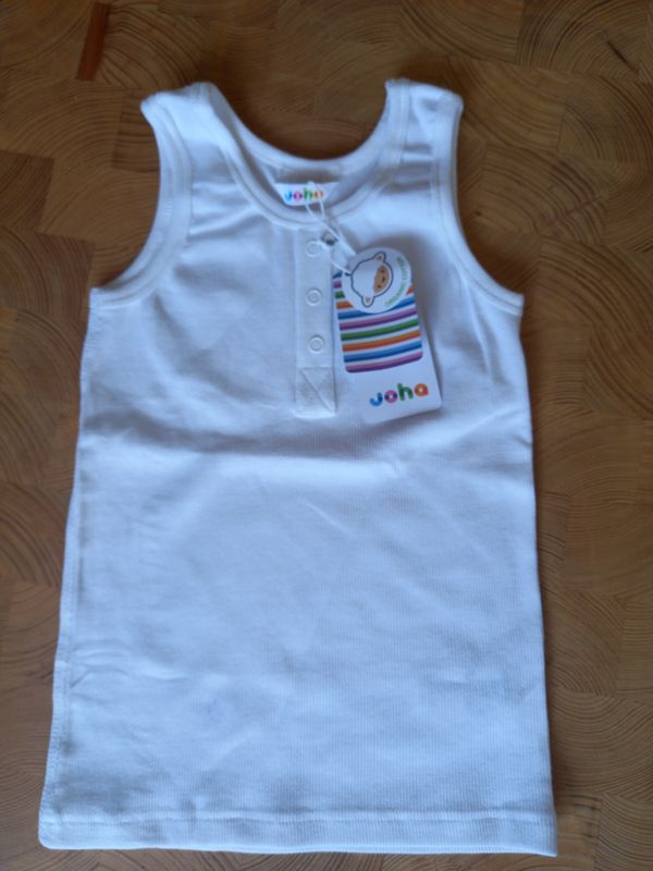 Kinder Unterhemd Baumwolle gerippt weiß Gr 110 Kinder Unterhemd Baumwolle gerippt weiß Gr 110