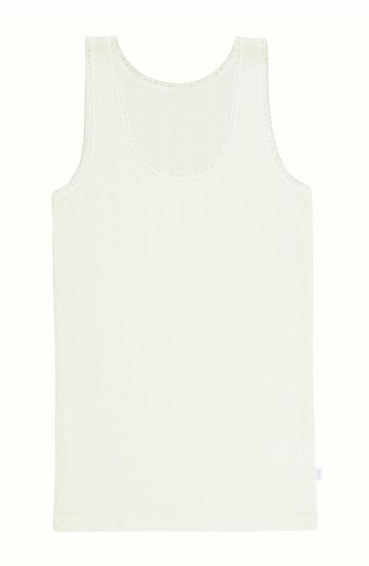 Damen FILIPPA Unterhemd mit Spitze Wolle/Seide natur Damen FILIPPA Unterhemd mit Spitze Wolle/Seide natur