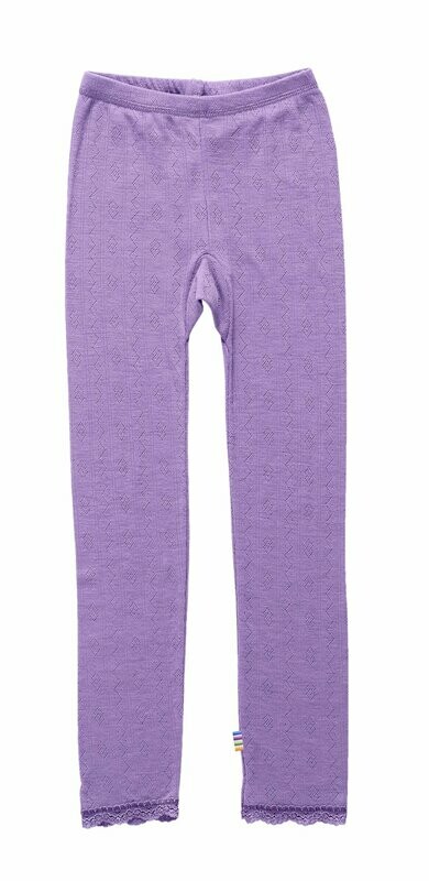 Legging Ajours Muster Wolle/Seide lila Legging Ajours Muster Wolle/Seide lila