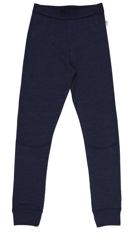 Kinder Legging Wolle/Seide blau