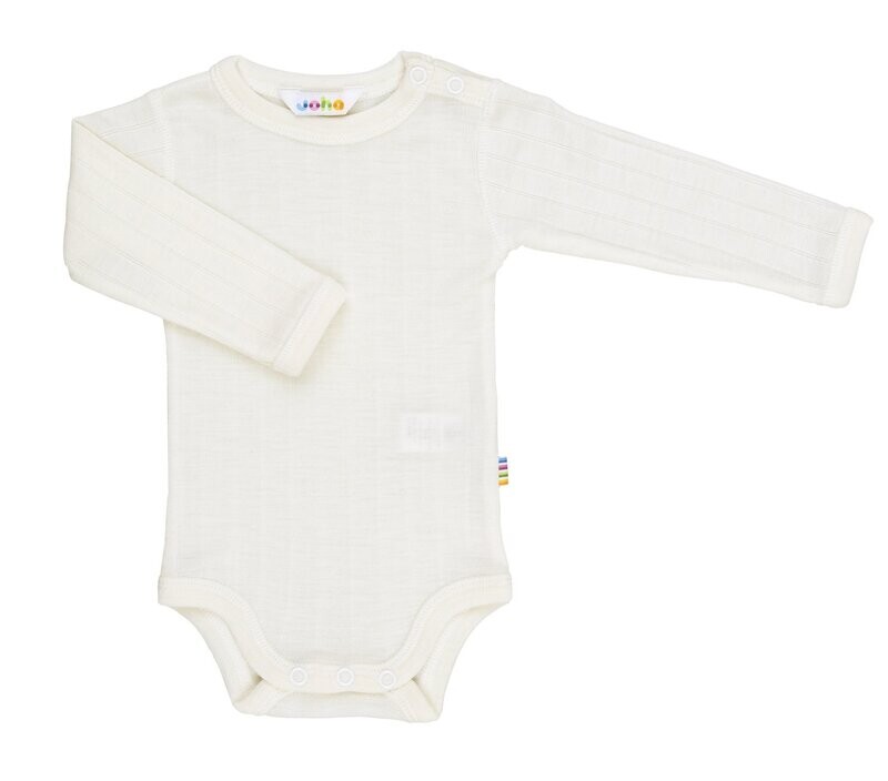 Baby Body lang Arm Wolle/Seide creme
