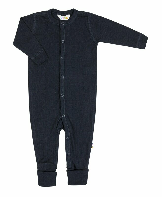 Baby Schlafanzug 100% Wolle dunkelblau