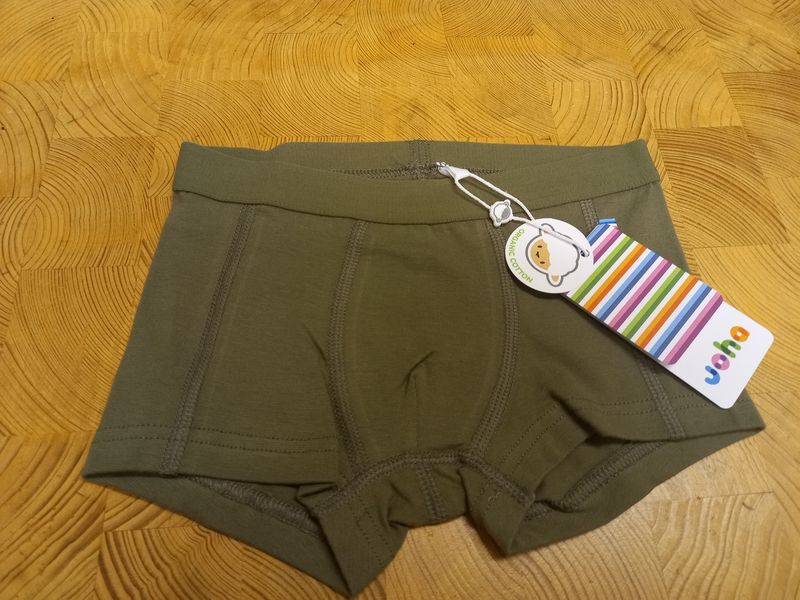 Kinder Boxershorts Baumwolle olive oder blau Gr 98/104