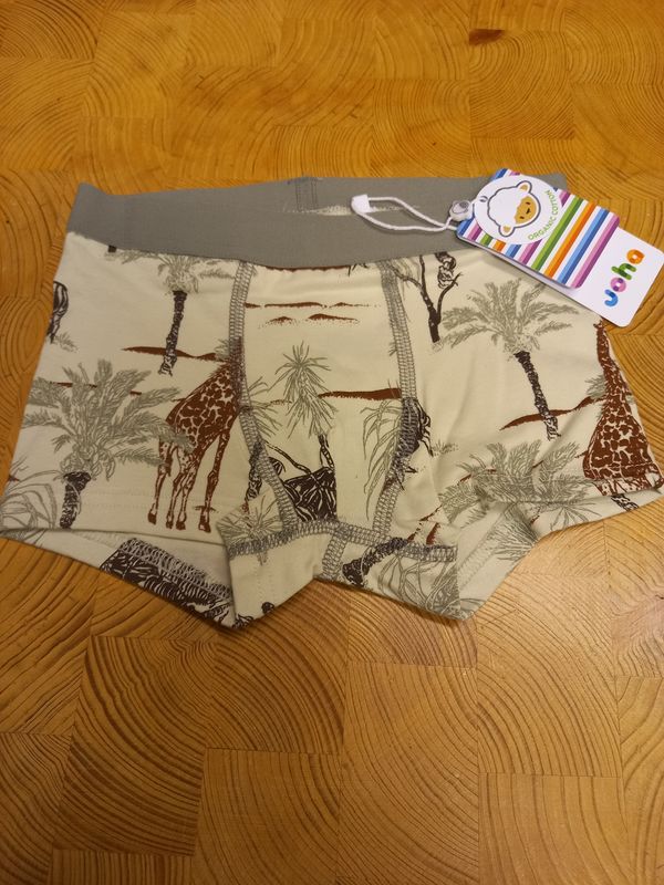 Kinder Boxershorts Baumwolle Safari