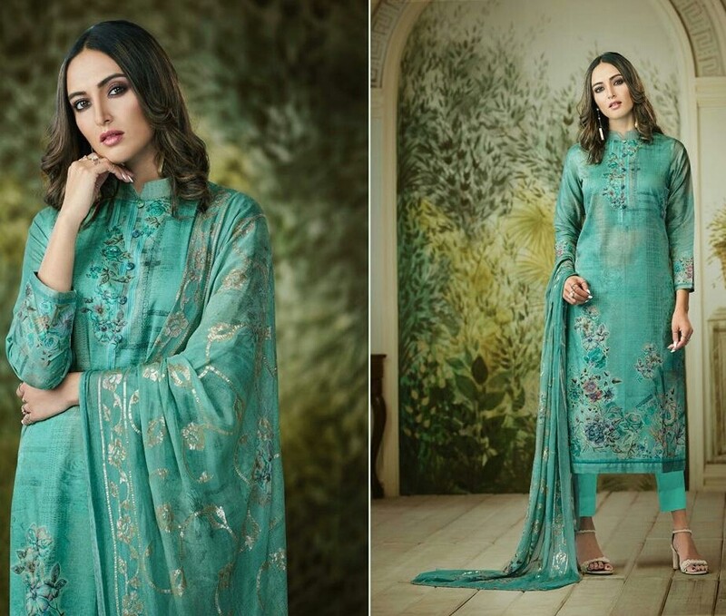 Satin Silk Top n Cotton Bottom with Dupatta 