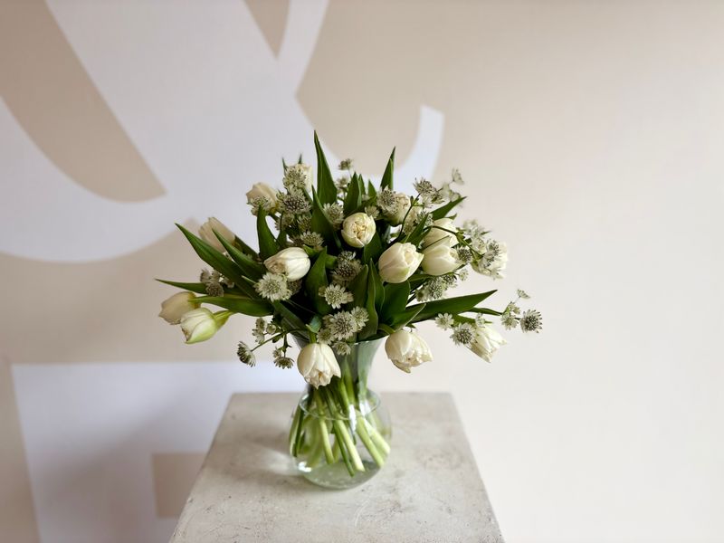 White Tulip Vase White Tulip Vase