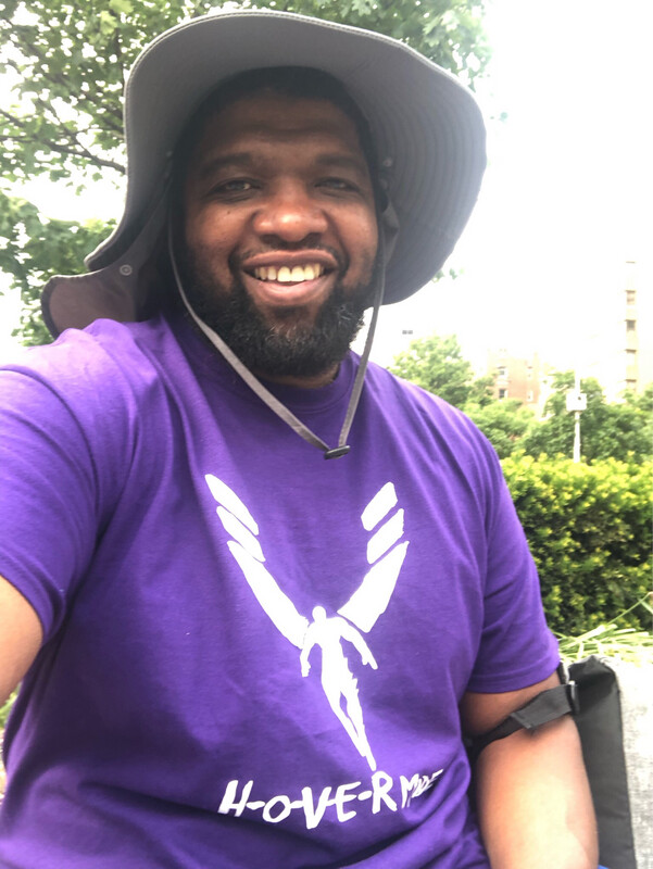 Purple H-O-V-E-R-MODE