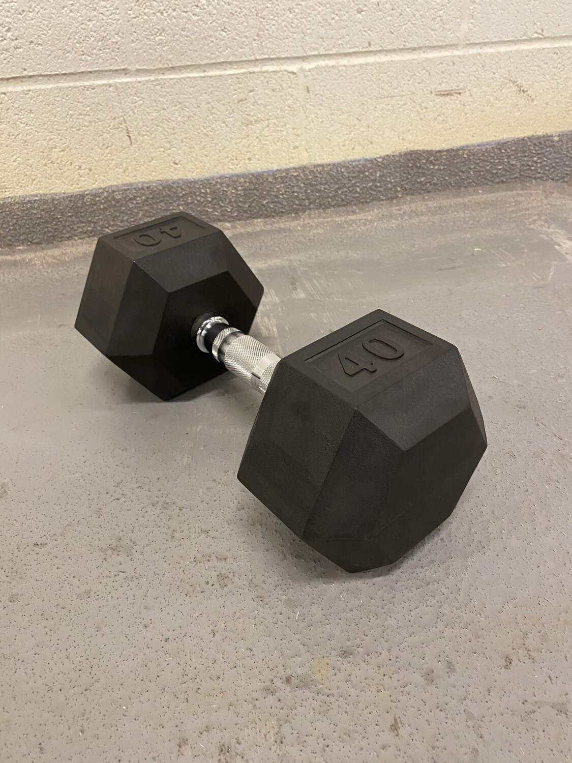 40LB Rubber Hex Dumbbell