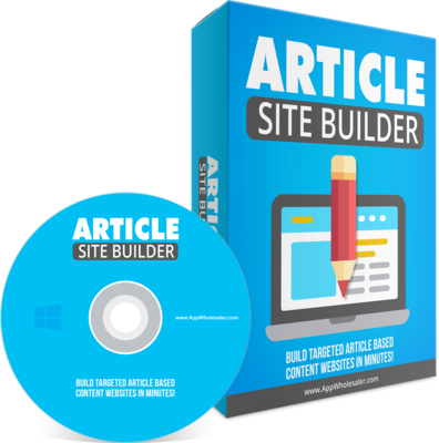 Article  Blog Website Building Windows Software For Bloggers &amp; Marketers - Master Resell Rights