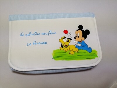Saco primeira roupinha mickey a brincar com pluto