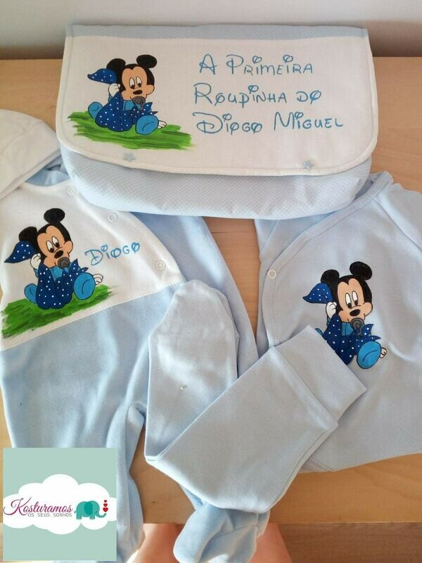Conjunto primeira roupinha mickey