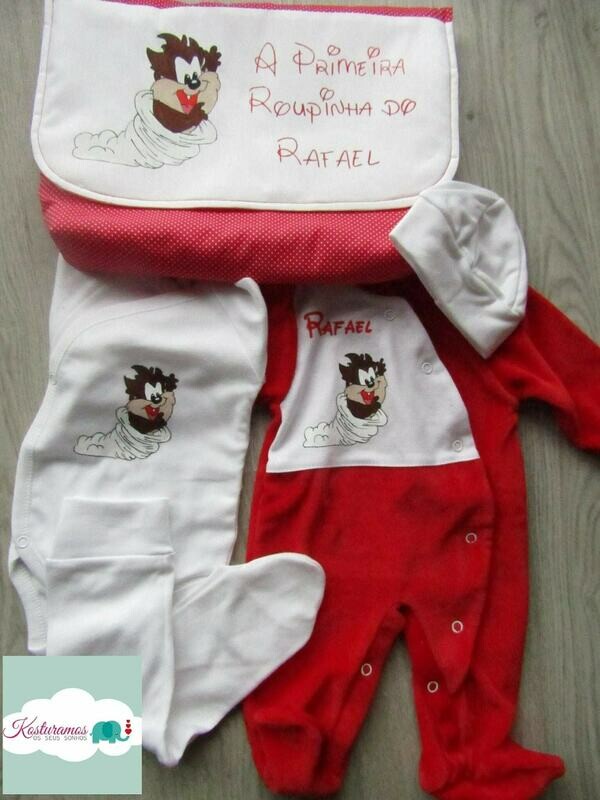 Conjunto primeira roupinha taz