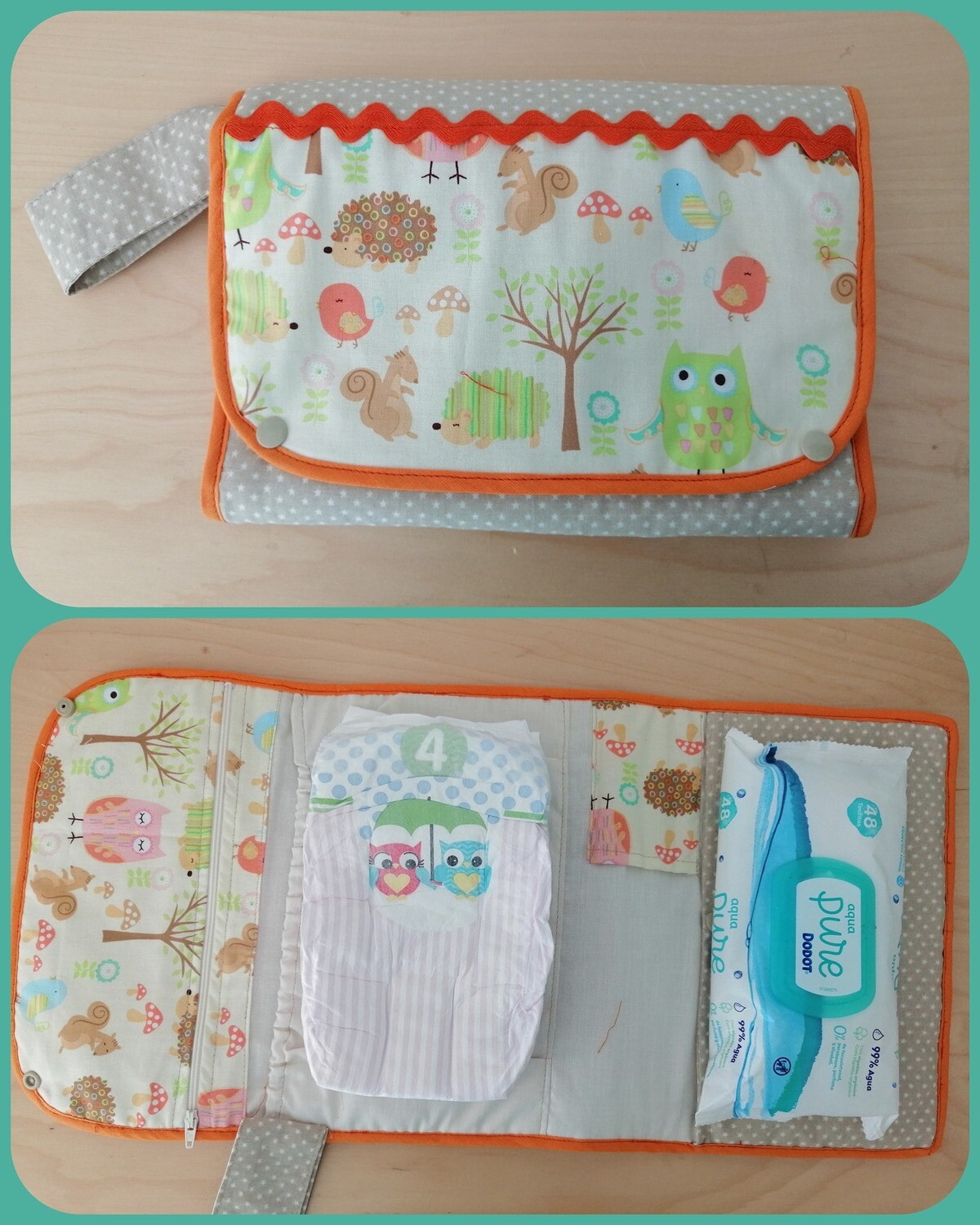 Bolsa porta tudo coruja bosque Bolsa porta tudo coruja bosque