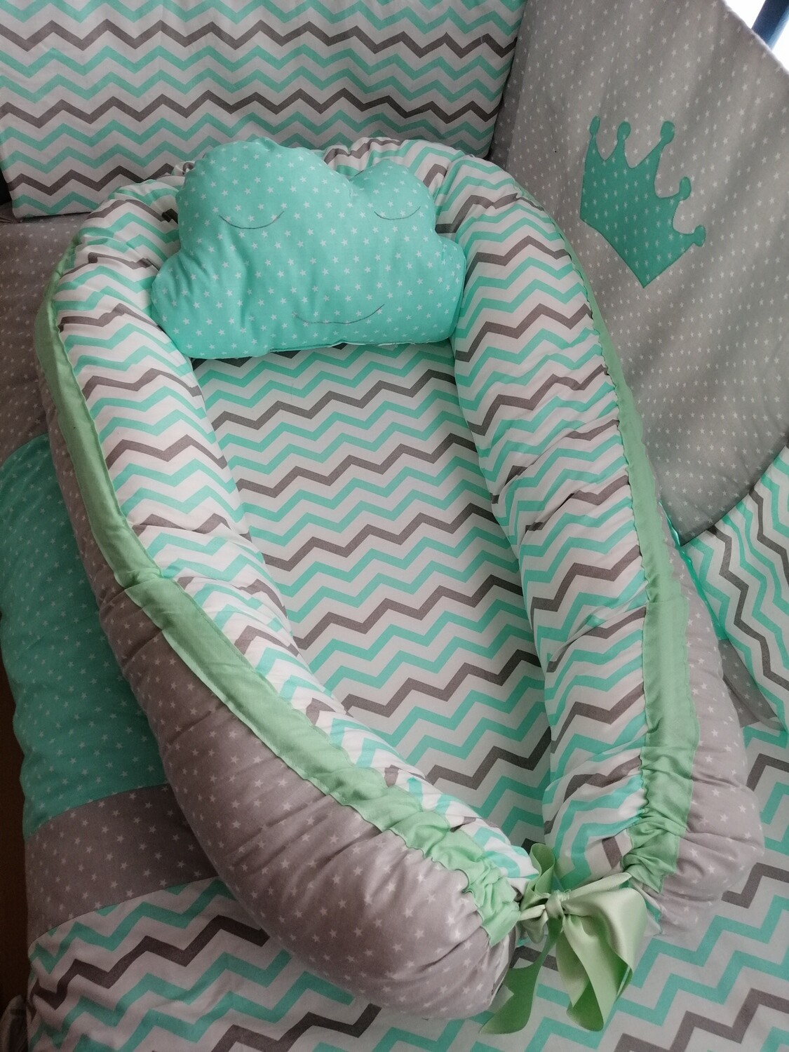 Ninho verde/ cinzento