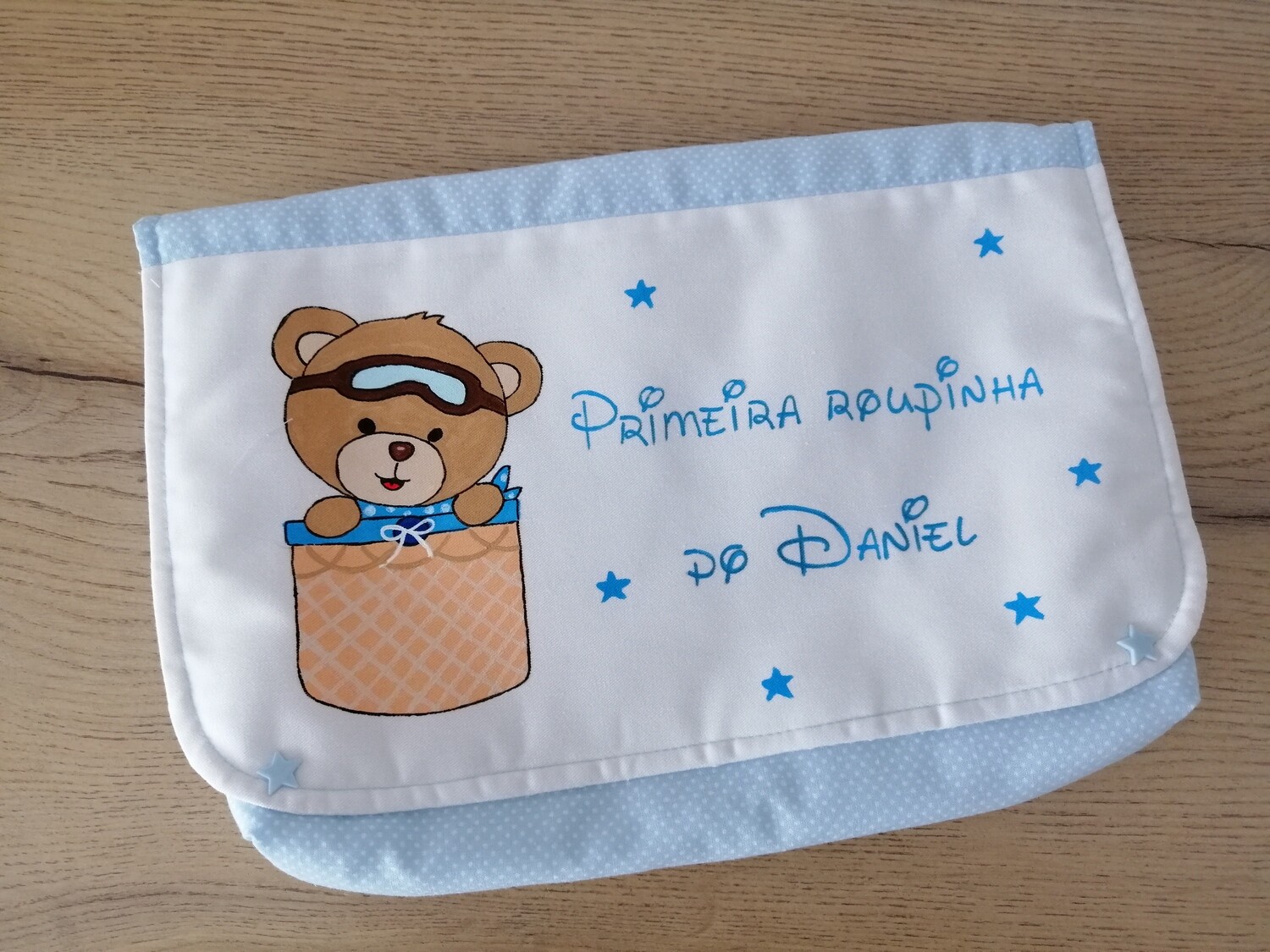 Saco primeira roupinha ursinho no balão Saco primeira roupinha ursinho no balão