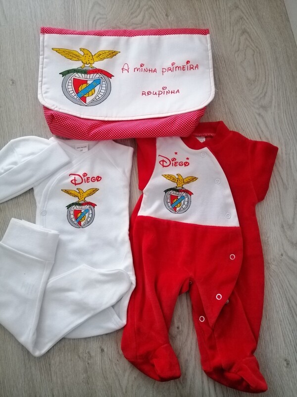 Conjunto primeira roupinha benfica