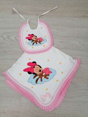 Fralda  minnie com folho à volta (B)