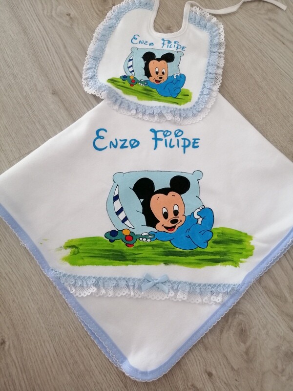 Fralda  mickey (I)canto em renda