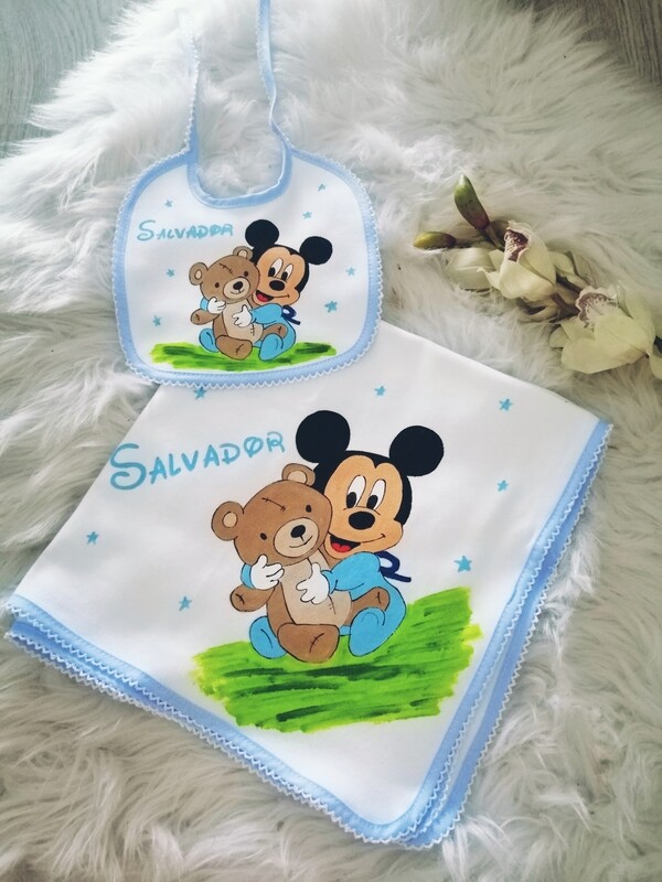 Fralda  mickey com urso (G)