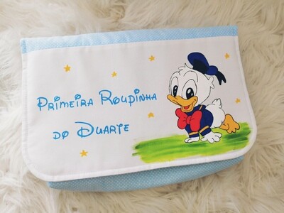 Saco primeira roupinha pato donald