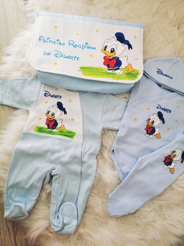 Conjunto primeira roupinha pato Donald