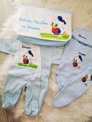 Conjunto primeira roupinha pato Donald