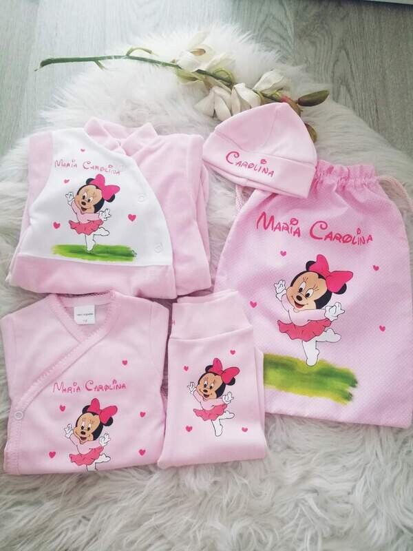 Conjunto primeira roupinha minnie bailarina