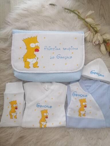 Conjunto primeira roupinha Bart Simpson