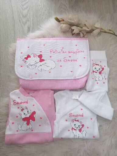 Conjunto primeira roupinha gata Marie
