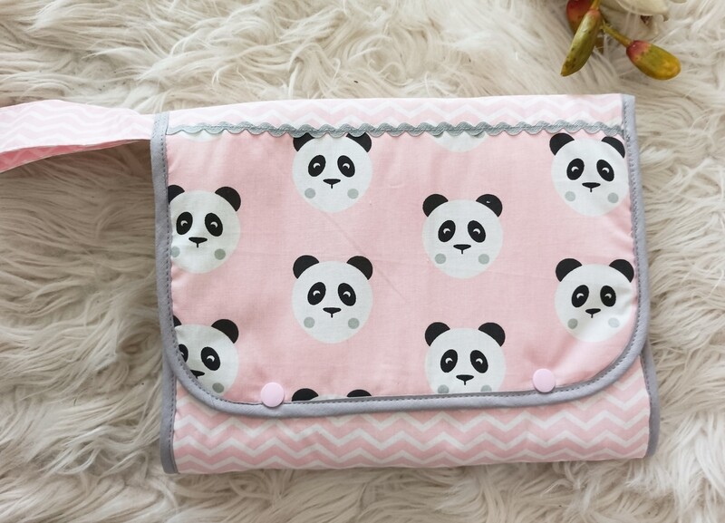 Bolsa porta tudo panda rosa